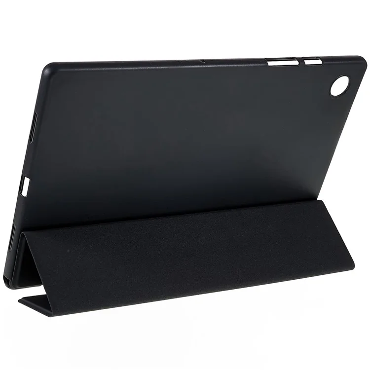 Para o Samsung Galaxy Tab A8 10.5 (2021) Tri Dobrável Stand Interno Honeycomb Design Design de Couro de Choque de Choques Caixa de Tablet Auto/tampa do Sono - Preto