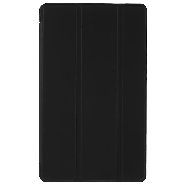 For Samsung Galaxy Tab A7 Lite 8.7-inch Inner Honeycomb Design Anti-fall Anti-scratch Leather Tablet Case Auto Wake/Sleep Cover with Tri-fold Stand - Black