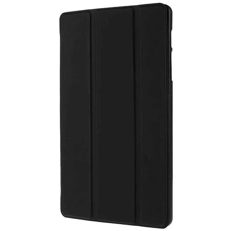 For Samsung Galaxy Tab A7 Lite 8.7-inch Inner Honeycomb Design Anti-fall Anti-scratch Leather Tablet Case Auto Wake/Sleep Cover with Tri-fold Stand - Black