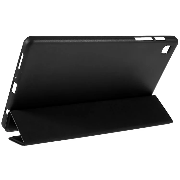 For Samsung Galaxy Tab A7 Lite 8.7-inch Inner Honeycomb Design Anti-fall Anti-scratch Leather Tablet Case Auto Wake/Sleep Cover with Tri-fold Stand - Black