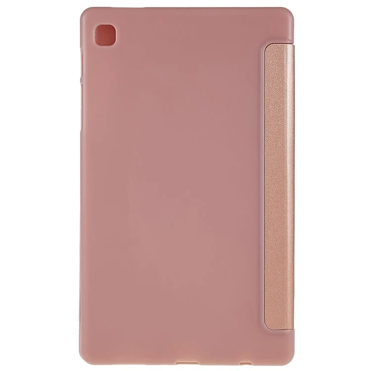 For Samsung Galaxy Tab A7 Lite 8.7-inch Inner Honeycomb Design Anti-fall Anti-scratch Leather Tablet Case Auto Wake/Sleep Cover with Tri-fold Stand - Rose Gold