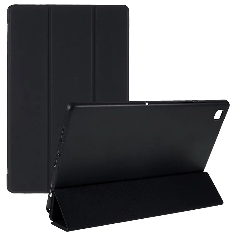 Para Samsung Galaxy Tab A7 10.4 (2020) Tri-fold Stande Proder Honeycomb Diseño Anti-scratch Tablet de Cuero a Prueba de Caída de la Cubierta Automática/cubierta de Sueño - Negro