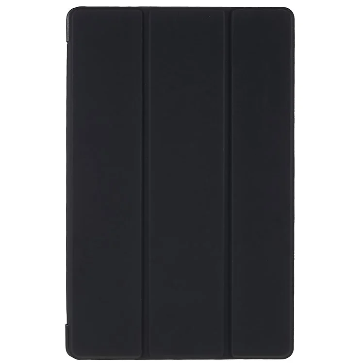 Para Samsung Galaxy Tab A7 10.4 (2020) Tri-fold Stande Proder Honeycomb Diseño Anti-scratch Tablet de Cuero a Prueba de Caída de la Cubierta Automática/cubierta de Sueño - Negro