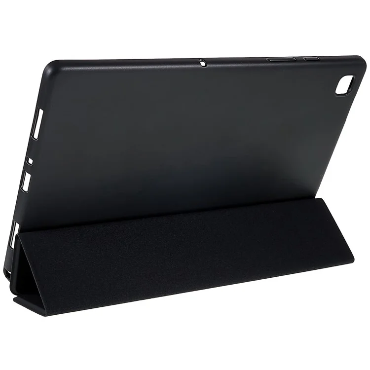 Para Samsung Galaxy Tab A7 10.4 (2020) Tri-fold Stande Proder Honeycomb Diseño Anti-scratch Tablet de Cuero a Prueba de Caída de la Cubierta Automática/cubierta de Sueño - Negro