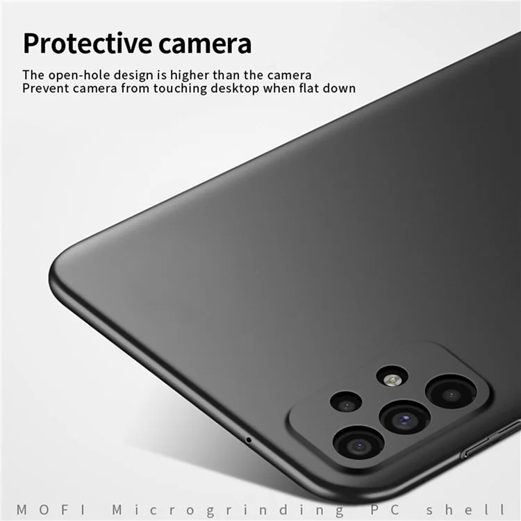 MOFI JK PC Series-1 Proteção para Samsung Galaxy A23 5G (Versão Global) / Capa do Telefone 4G Dura de PC Fosco Anti-Choque com Alça - Preta