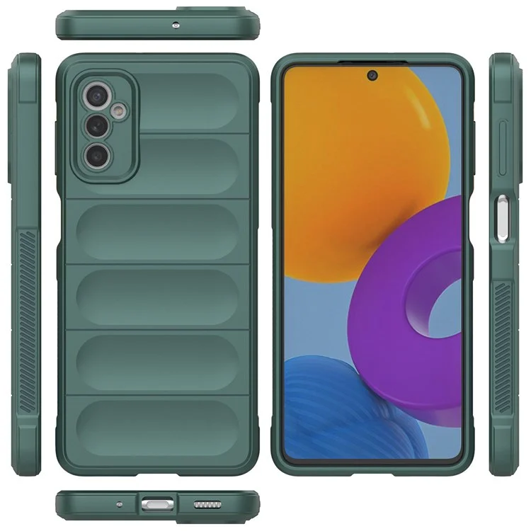 Para Samsung Galaxy M52 5G TPU Thupple Proped Phoeth Teléfono Camino Protección Precise Guardián - Verde