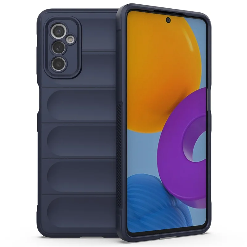 For Samsung Galaxy M52 5G TPU Shockproof Anti-slip Phone Case Precise Cutout Camera Protection Guardian - Dark Blue