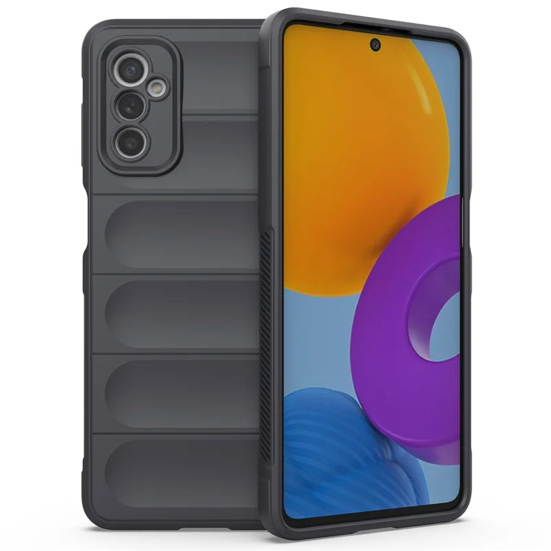 For Samsung Galaxy M52 5G TPU Shockproof Anti-slip Phone Case Precise Cutout Camera Protection Guardian - Dark Grey