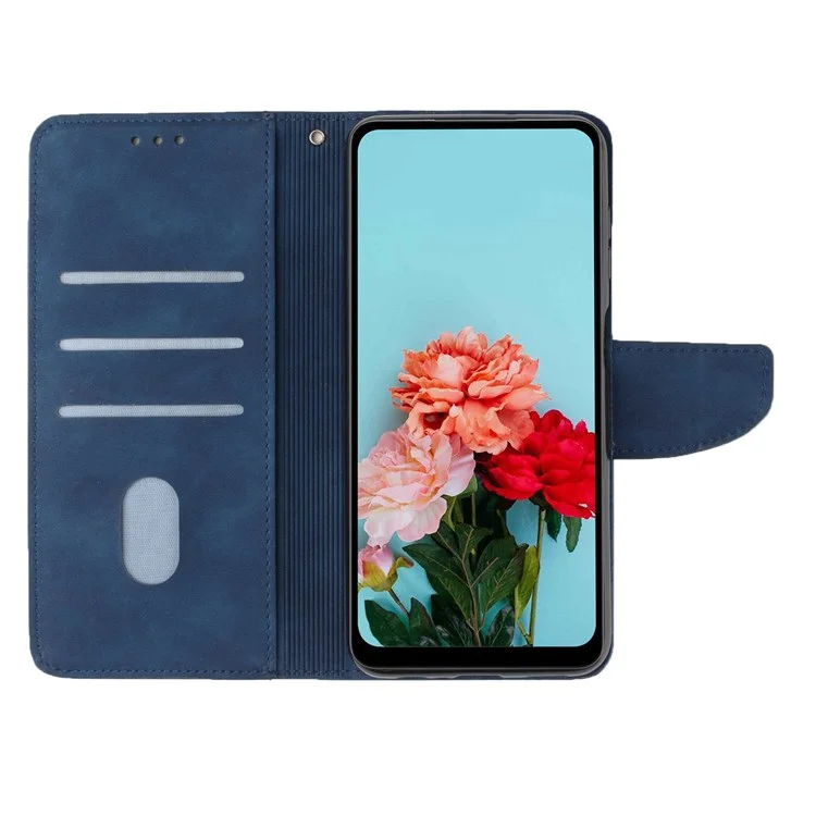 Case de Cuir PU à Fermoir Magnétique Pour Samsung Galaxy A33 5G, Couverture de Téléphone Protectrice du Support de Portefeuille de Couleur Solide - Bleu