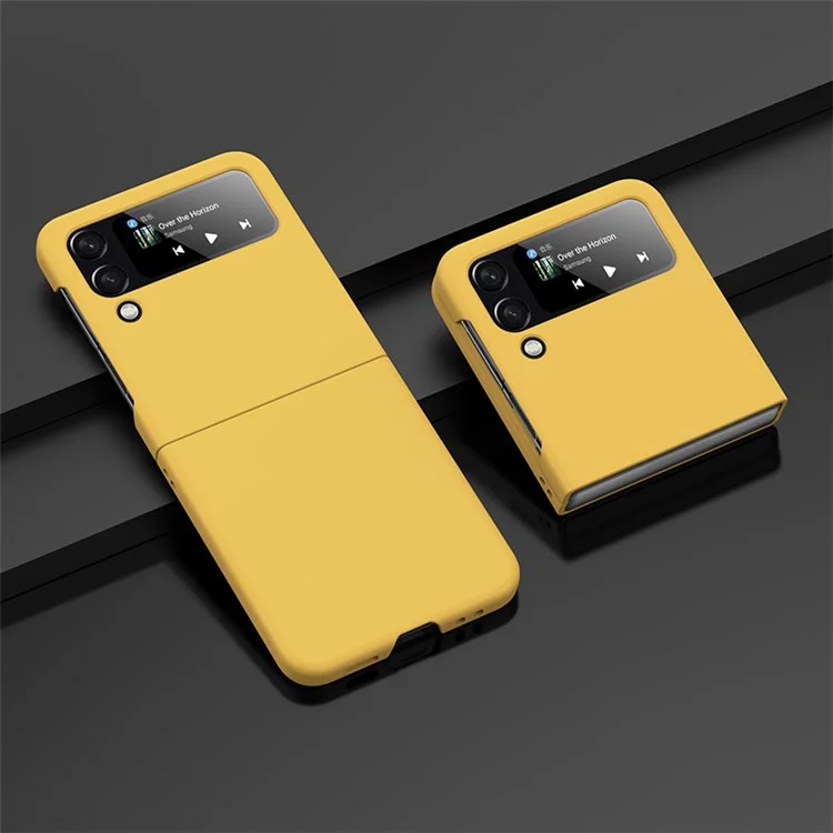 Pour Samsung Galaxy Z Flip4 5G Touch Secture Pcrifs PC Anti-scratch Électement Couverne de Theple Mobile - Jaune