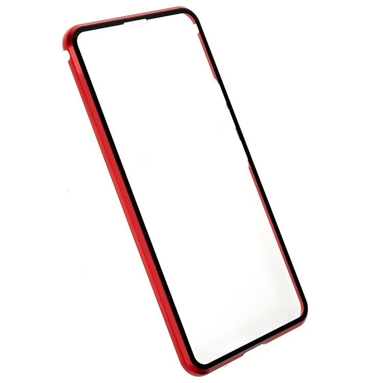 Pour Samsung Galaxy A53 5G Double-Sided Tempered Glass + Metal Frame Phone Case Full Coverage Magnetic Absorption Cover - Red