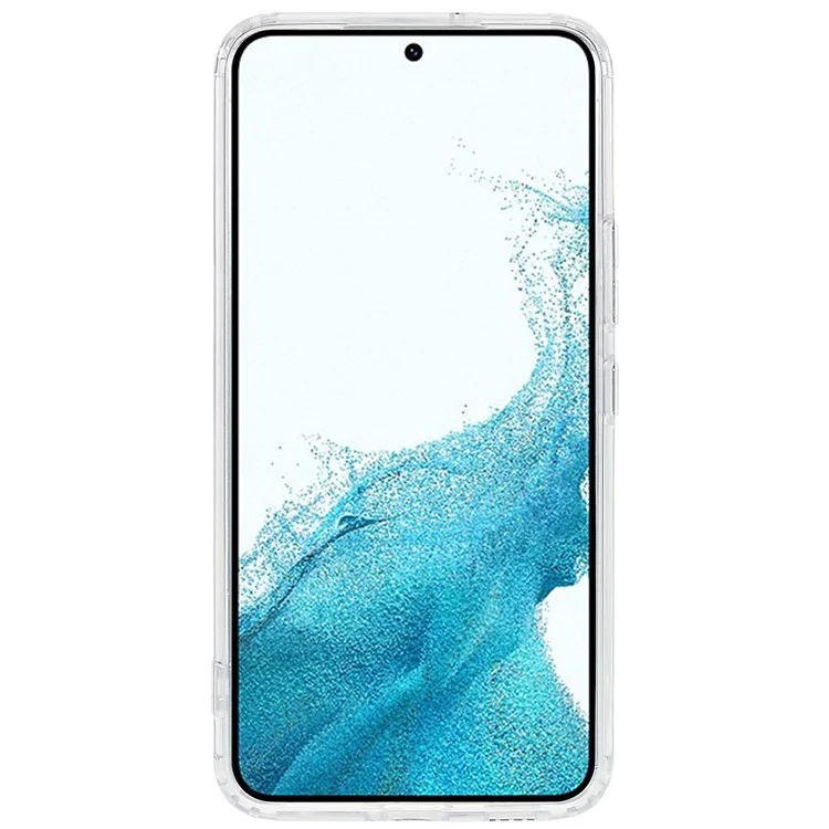For Samsung Galaxy S22 5G Clear Magnetic Case Anti-Scratch Acrylic Back TPU Border Protective Cover