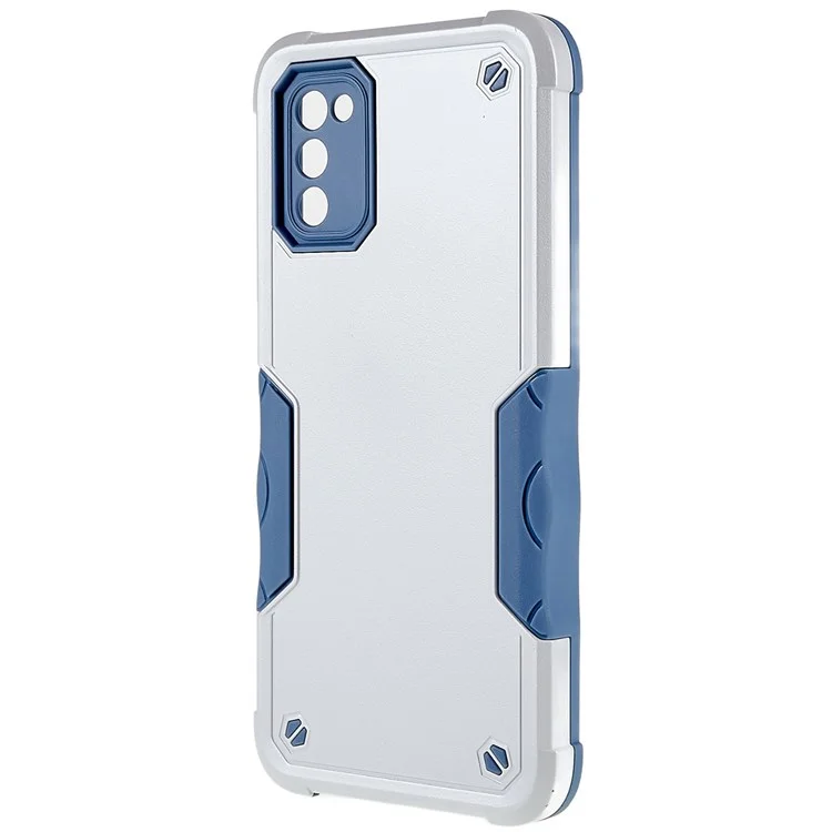 Para Samsung Galaxy A03s (164.2 x 75.9 x 9.1 Mm) PC Anti-drop + TPU Hybrid Telephone Case Preciso Protector de Corte - Blanco
