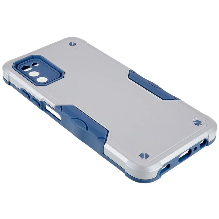 Para Samsung Galaxy A03s (164.2 x 75.9 x 9.1 Mm) PC Anti-drop + TPU Hybrid Telephone Case Preciso Protector de Corte - Blanco