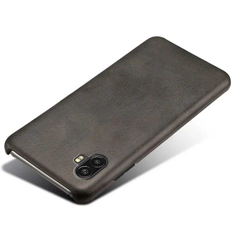 Para Samsung Galaxy Xcover Pro 2 5G Resistente a Desgaste da Caixa de Telefone Calf Texturizou PU Coating Casal de Proteção à Prova de Gotas PC - Preto