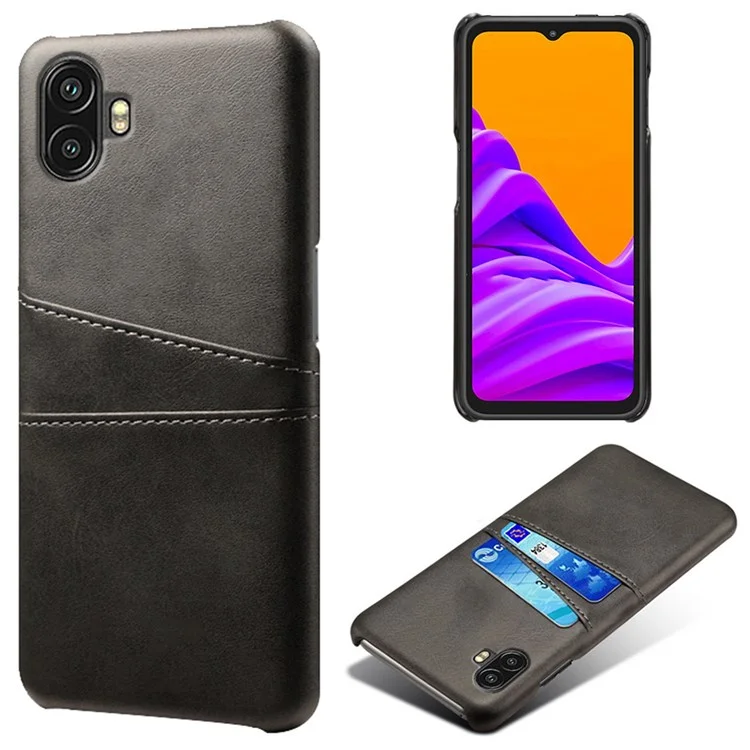 Para Samsung Galaxy Xcover Pro 2 5g Anti-fall Protection Telefone Com Slots de Cartão Duplo pu Com Revestimento Duro PC - Preto