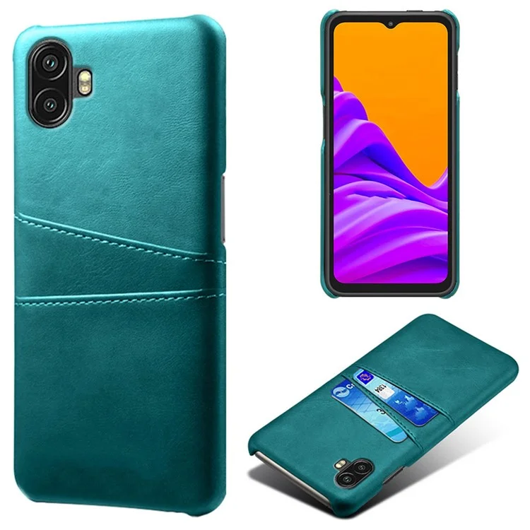 Per Samsung Galaxy Xcover Pro 2 5G Custodia Per Telefono Protettivo Anti-fallo Con Slot a Doppia Scheda in Pelle PC Copertina Posteriore Con Rivestimento Posteriore Rivestito PU - Verde