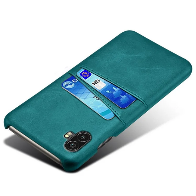 Per Samsung Galaxy Xcover Pro 2 5G Custodia Per Telefono Protettivo Anti-fallo Con Slot a Doppia Scheda in Pelle PC Copertina Posteriore Con Rivestimento Posteriore Rivestito PU - Verde