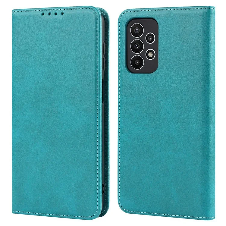 Pour Samsung Galaxy A23 4G (165,4 x 76,9 x 8,4 Mm) Portefeuille de Téléphone en Cuir PU Anti-fall Stand Magnétique Protection Complète Couverture de Téléphone - Bleu Ciel