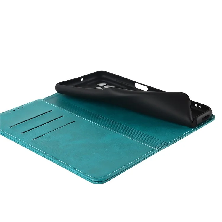 Pour Samsung Galaxy A23 4G (165,4 x 76,9 x 8,4 Mm) Portefeuille de Téléphone en Cuir PU Anti-fall Stand Magnétique Protection Complète Couverture de Téléphone - Bleu Ciel
