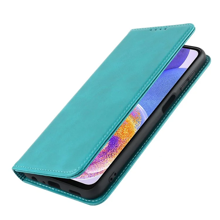 Pour Samsung Galaxy A23 4G (165,4 x 76,9 x 8,4 Mm) Portefeuille de Téléphone en Cuir PU Anti-fall Stand Magnétique Protection Complète Couverture de Téléphone - Bleu Ciel