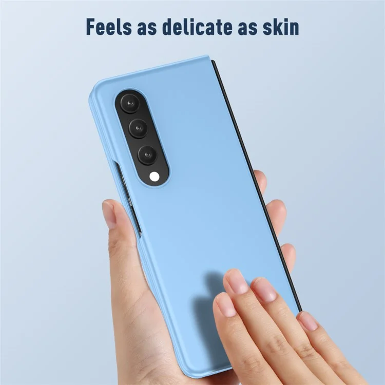 For Samsung Galaxy Z Fold4 5G Skin-touch Ultra Slim Phone Case PC Folding Back Cover - Black