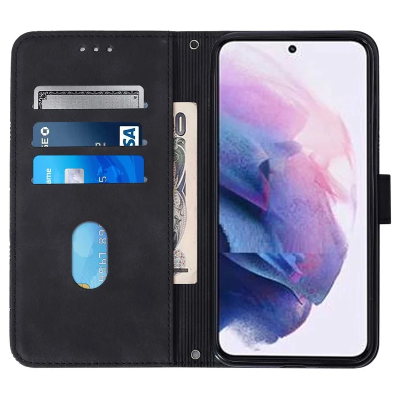 Futerał skórzany z paskiem na ramię, portfel z podstawką do Samsung Galaxy S23 – Czarny