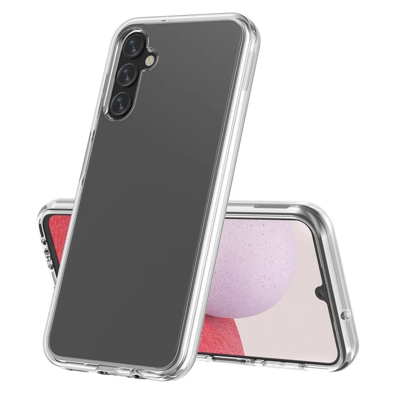 For Samsung Galaxy A14 5G / 4G Transparent TPU + PC Phone Case Scratch-resistant Phone Cover - Transparent Grey
