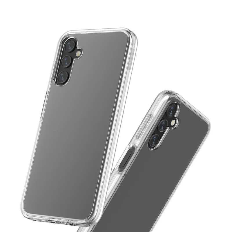 For Samsung Galaxy A14 5G / 4G Transparent TPU + PC Phone Case Scratch-resistant Phone Cover - Transparent Grey