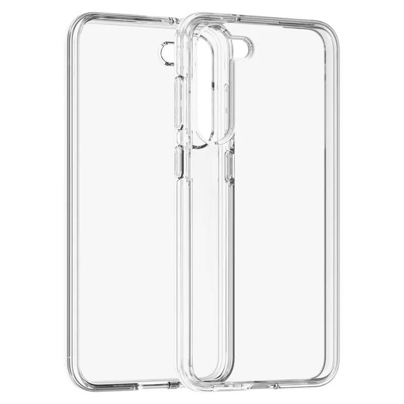 لسامسونج جالكسي S23 غطاء هاتف شفاف مقاوم للسقوط ومقاوم للخدوش من مادة TPU + PC - شفاف