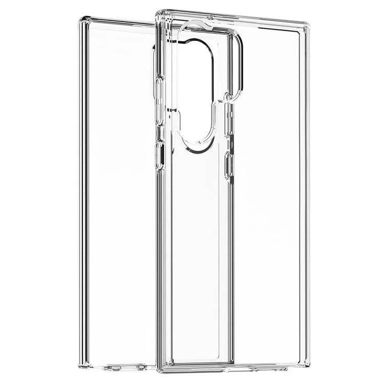 Pour Samsung Galaxy S23 Ultra Shockproof Phropof Phone Case Anti-Scratch TPU + PC Transparent Téléphone Couverture Prise en Charge du Fil Sans Fil Charge - Transparent