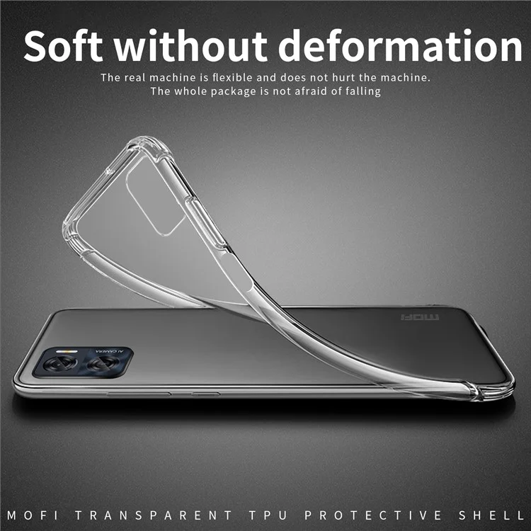 MOFI per Motorola Moto E22i 4G / Moto E22 4G Custodia per telefono Transparent Slim Phone Shell Anti-Drop TPU Protective Cover