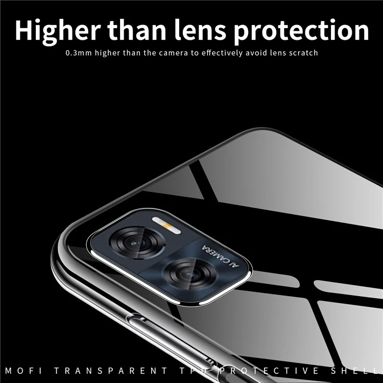 MOFI per Motorola Moto E22i 4G / Moto E22 4G Custodia per telefono Transparent Slim Phone Shell Anti-Drop TPU Protective Cover