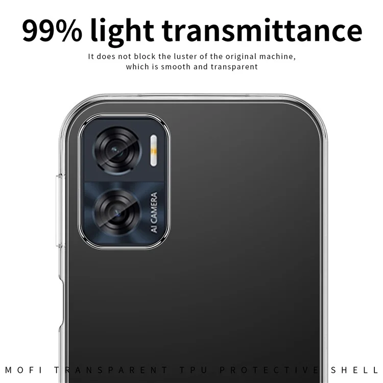 MOFI per Motorola Moto E22i 4G / Moto E22 4G Custodia per telefono Transparent Slim Phone Shell Anti-Drop TPU Protective Cover