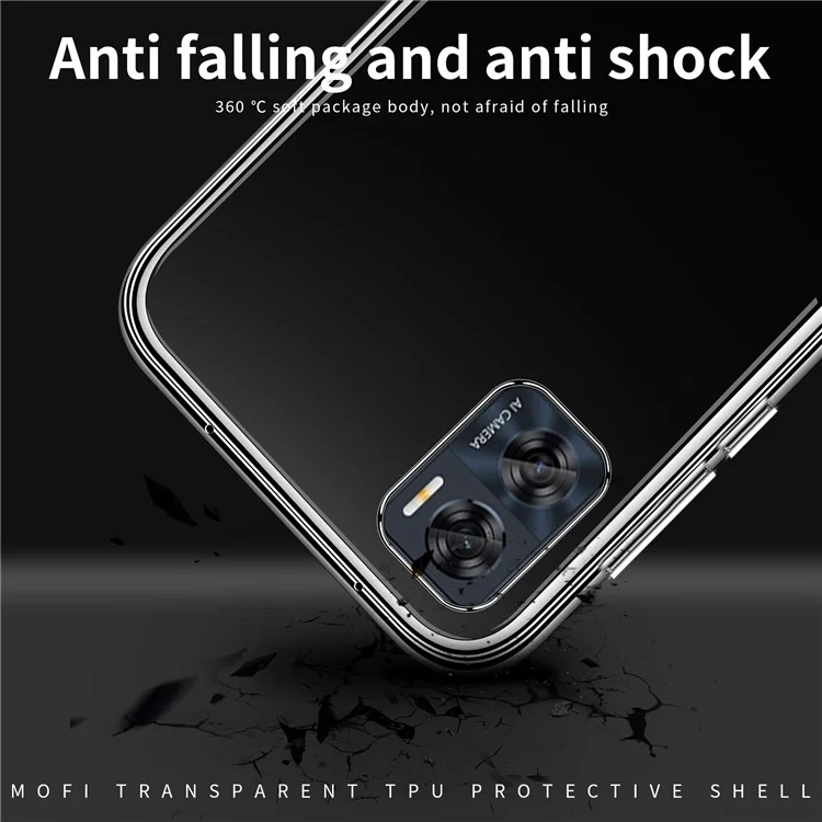 MOFI per Motorola Moto E22i 4G / Moto E22 4G Custodia per telefono Transparent Slim Phone Shell Anti-Drop TPU Protective Cover