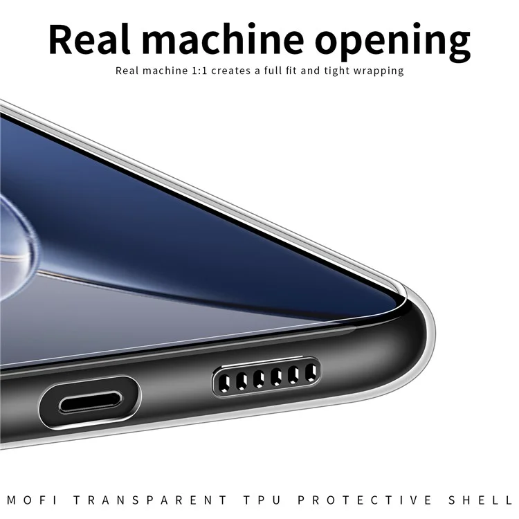 MOFI Crystal Clear Phone Case для vivo X90 5G Противоударный мягкий TPU Чехол для мобильного телефона