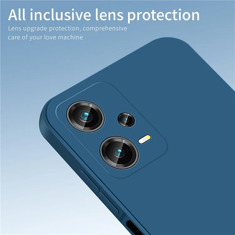 PINWUYO JK TPU-2 Series For Xiaomi Redmi Note 12 Pro 5G PU Leather Stand Wallet Cover with Strap Precise Cutouts TPU Slim Case Anti-drop Soft Fiber Flocking Protective Cover - Bleu