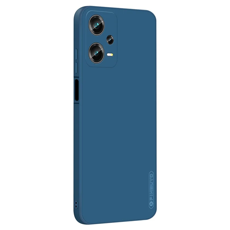 PINWUYO JK TPU-2 Series для Xiaomi Redmi Note 12 Pro+ 5G Точные вырезы TPU Тонкий чехол Ударопрочный Мягкая волокнистая флокированная защитная крышка - синий