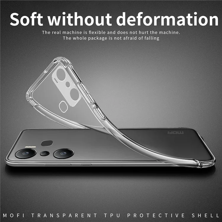 Mofi Per Infinix Hot 20i 4G / X665E Cround di Telefono Per Telefono Cellulare Slim Clear Clear Slim TPU