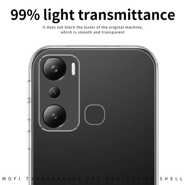 Mofi Per Infinix Hot 20i 4G / X665E Cround di Telefono Per Telefono Cellulare Slim Clear Clear Slim TPU