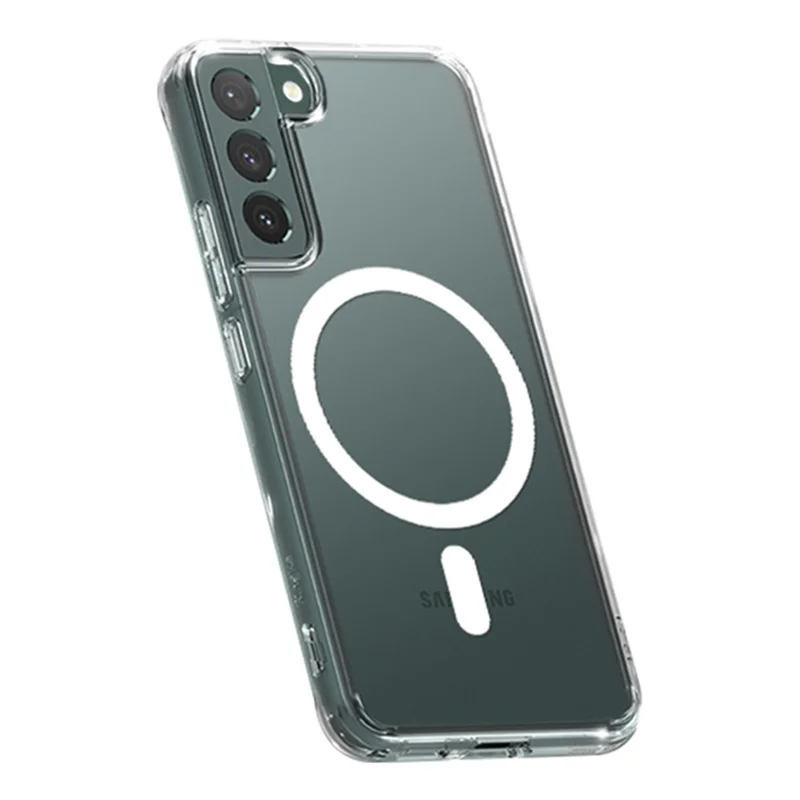 For Samsung Galaxy S23+ Transparent Phone Case Magnetic Anti-scratch Soft TPU Mobile Phone Cover