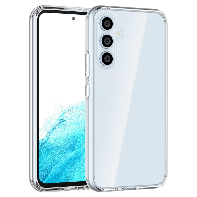 For Samsung Galaxy A54 5G Transparent Phone Case Hybrid Hard PC Soft TPU Anti-Scratch Protective Cover - Transparent