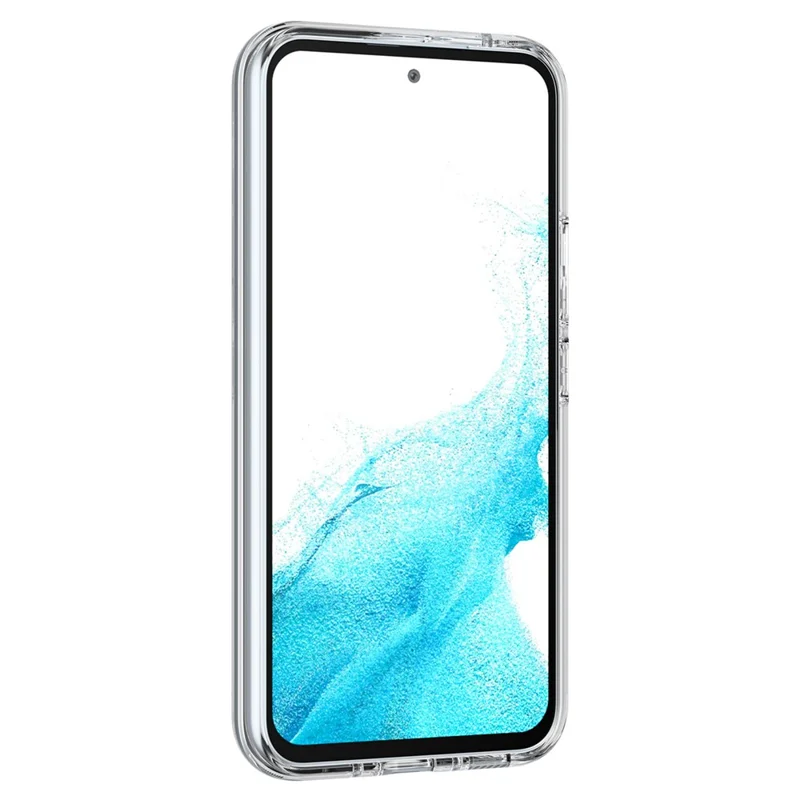 For Samsung Galaxy A54 5G Transparent Phone Case Hybrid Hard PC Soft TPU Anti-Scratch Protective Cover - Transparent