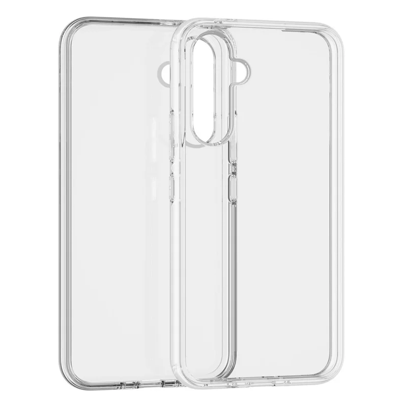 For Samsung Galaxy A54 5G Transparent Phone Case Hybrid Hard PC Soft TPU Anti-Scratch Protective Cover - Transparent