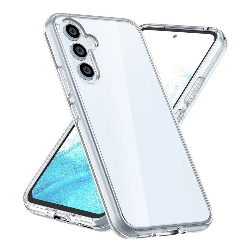 For Samsung Galaxy A54 5G Transparent Phone Case Hybrid Hard PC Soft TPU Anti-Scratch Protective Cover - Transparent