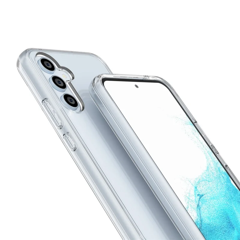For Samsung Galaxy A54 5G Transparent Phone Case Hybrid Hard PC Soft TPU Anti-Scratch Protective Cover - Transparent