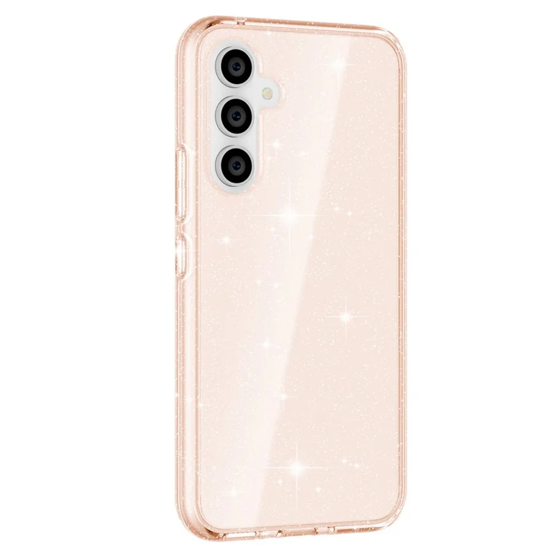 For Samsung Galaxy A54 5G Glittery Powder Bling Phone Case Hard PC Soft TPU Drop Protection Anti-Fall Cover - Gold