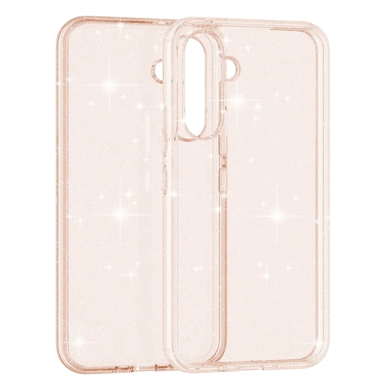 For Samsung Galaxy A54 5G Glittery Powder Bling Phone Case Hard PC Soft TPU Drop Protection Anti-Fall Cover - Gold
