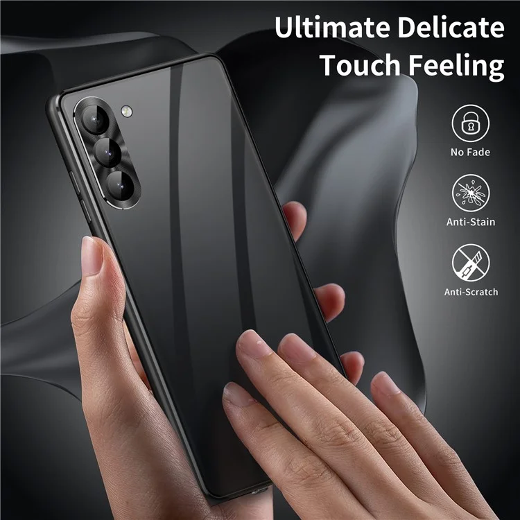 For Samsung Galaxy S23 Case Magnetic Adsorption Phone Cover with Anti-Peep Dual Sided Tempered Glass - Black
