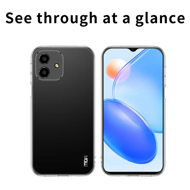 MOFI for Honor Play6C 4G Anti-scratch Mobile Phone Case Ultra Clear Flexible TPU Protective Cover